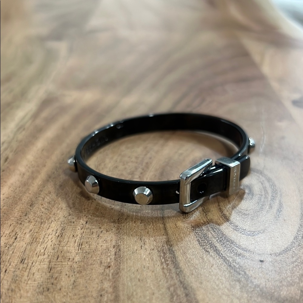 Michael Kors Black and Silver Astor Studded Bracelet
